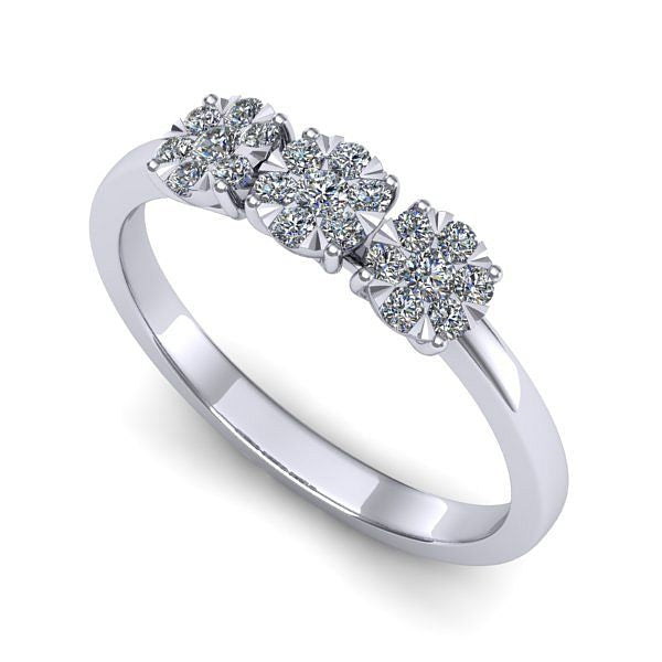 Inel de logodna din aur alb cu diamant