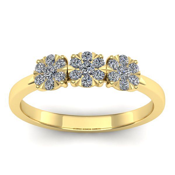 Inel cu diamant rotund