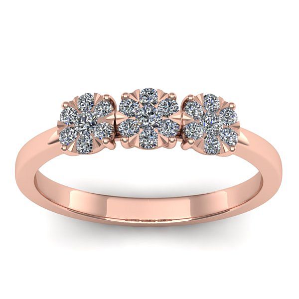 Inel cu diamant rotund