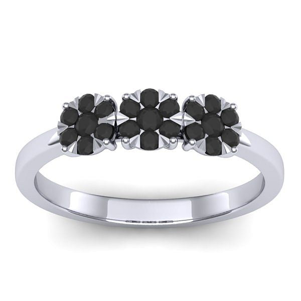 Inel logodna cu diamant negru rotund