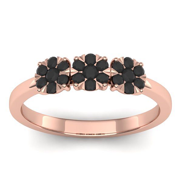 Inel logodna cu diamant negru rotund