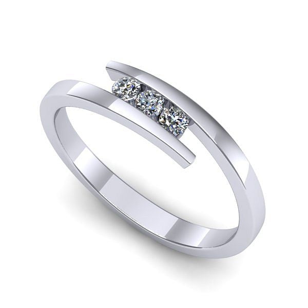 Inel din aur alb cu diamant