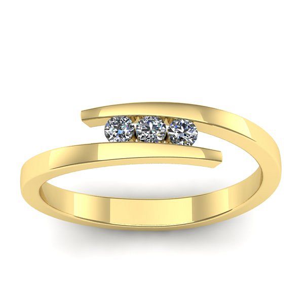 Inel cu diamant rotund