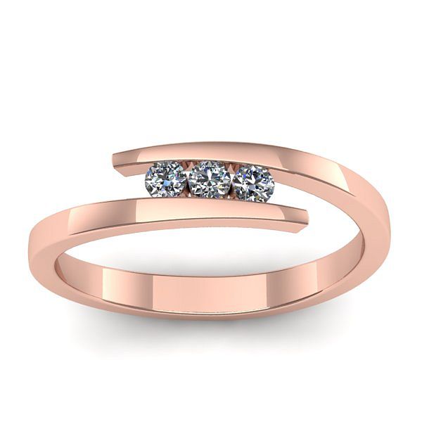 Inel cu diamant rotund