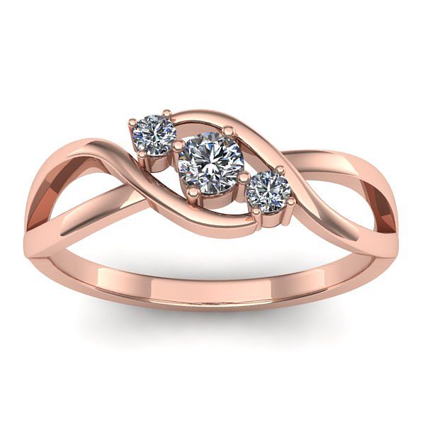 Inel cu diamant rotund