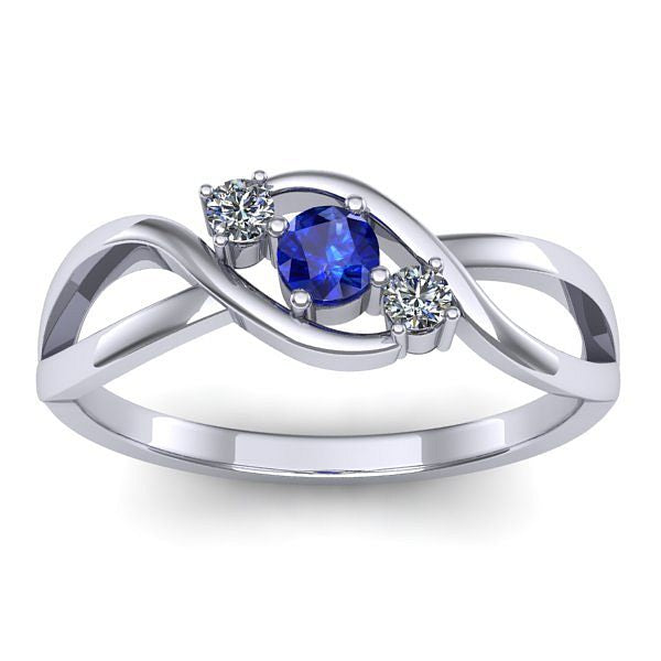 Inel cu safir rotund