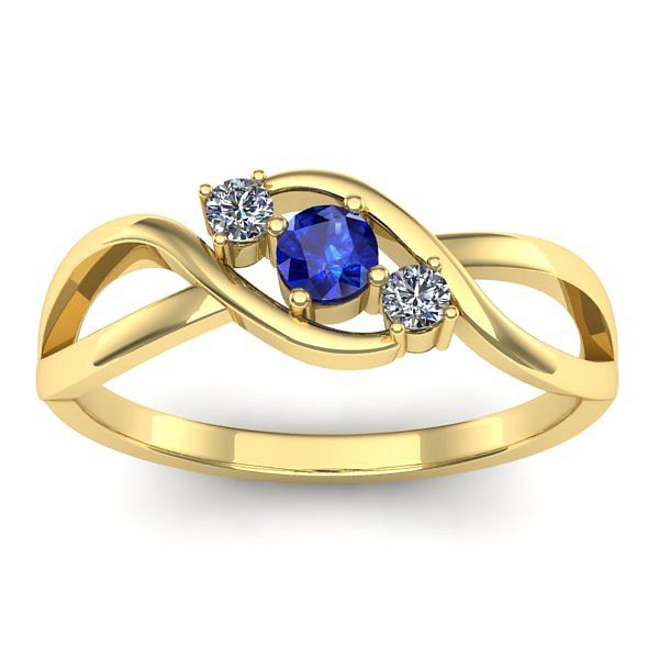 Inel de logodna cu safir rotund