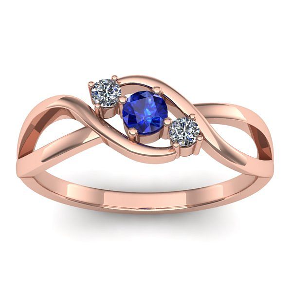 Inel de logodna cu safir rotund