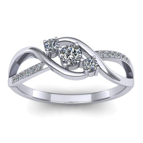 Inel cu diamant rotund