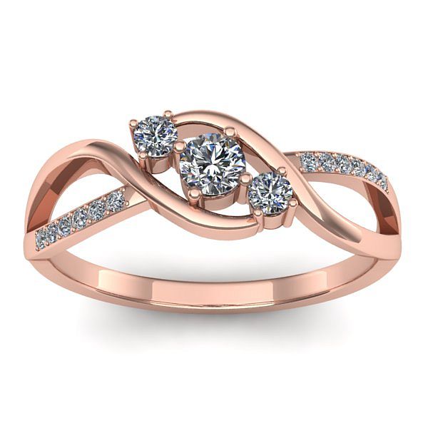 Inel logodna cu diamant rotund