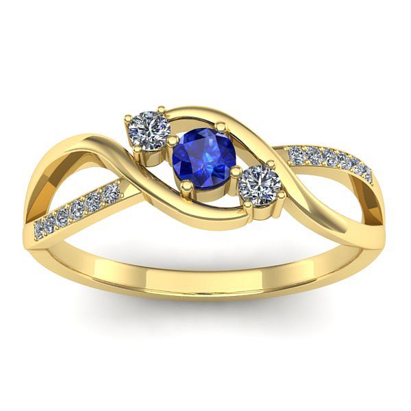 Inel cu safir rotund