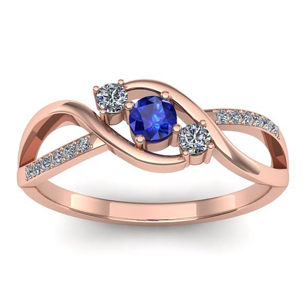 Inel cu safir rotund