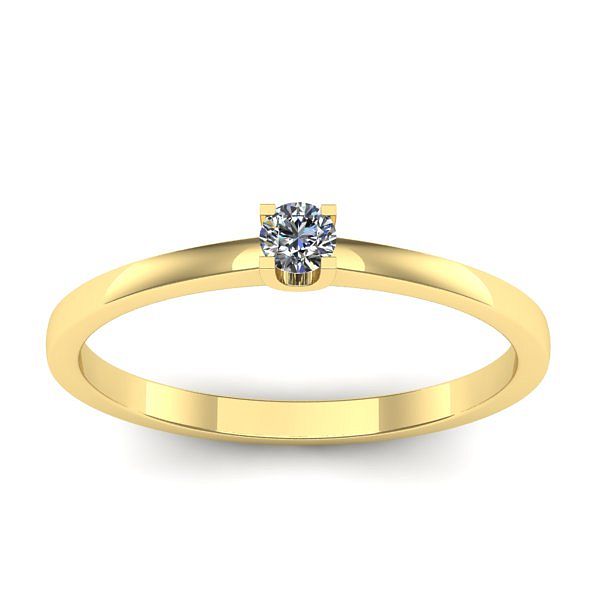 Inel logodna cu diamant rotund