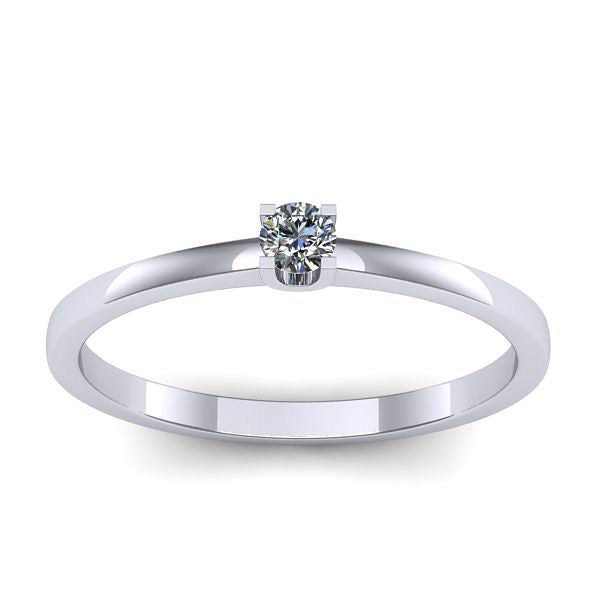 Inel cu diamant rotund