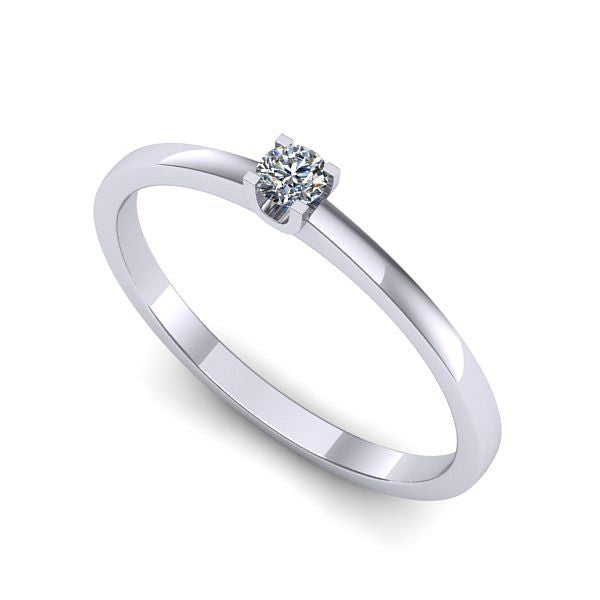 Inel din aur alb cu diamant