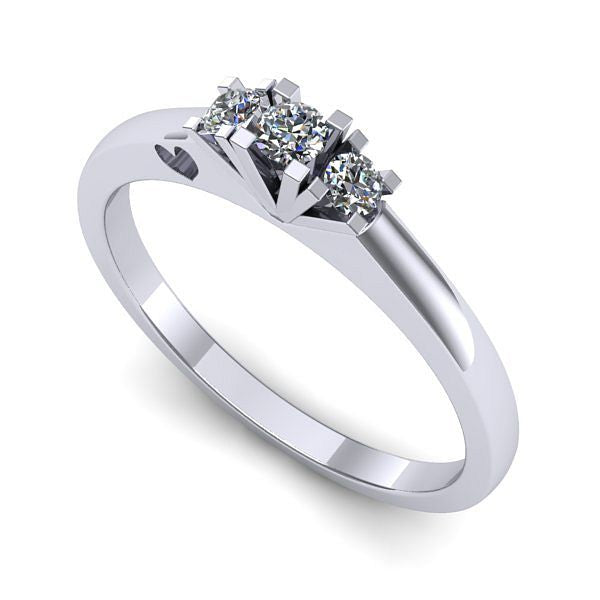 Inel din aur alb cu diamant