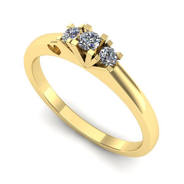 Inel din aur galben cu diamant