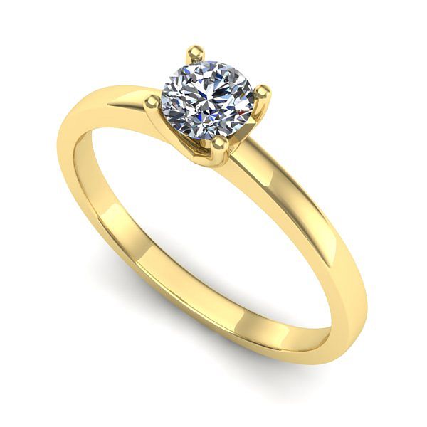 Inel din aur galben cu diamant