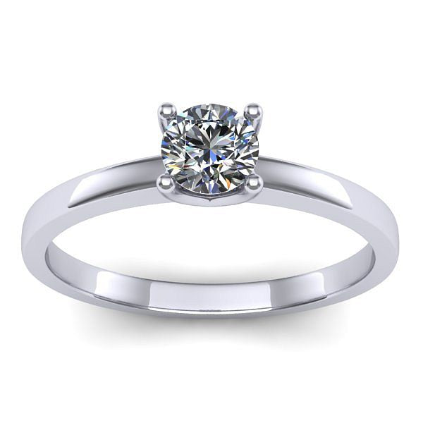 Inel cu diamant rotund