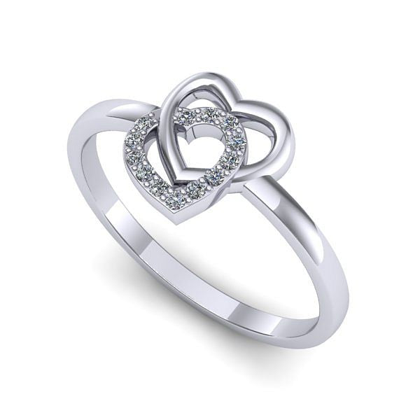 Inel din aur alb cu diamant