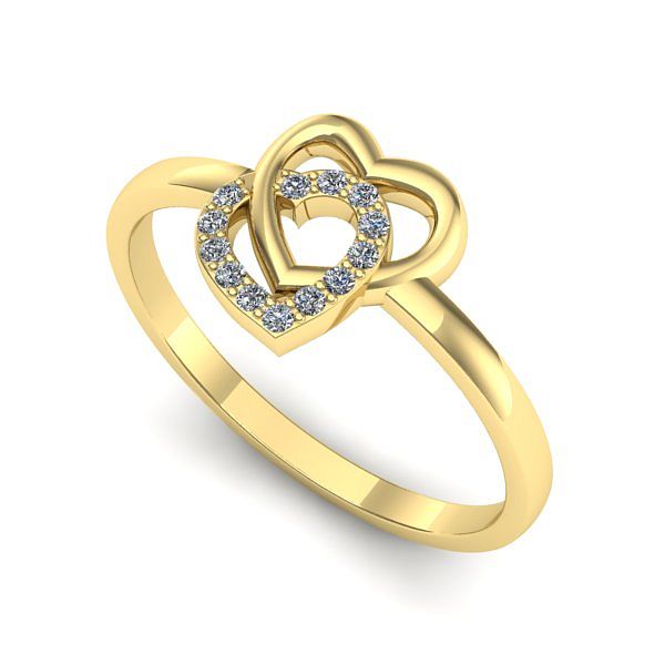 Inel din aur galben cu diamant