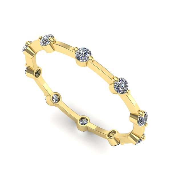 Inel din aur galben cu diamante