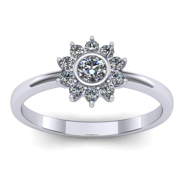 Inel de logodna cu diamant rotund