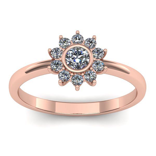 Inel logodna cu diamant rotund