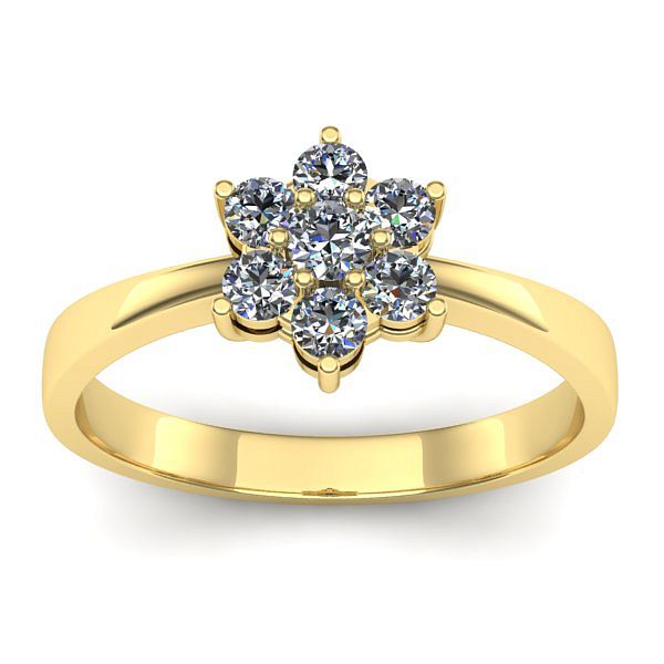 Inel cu diamant rotund