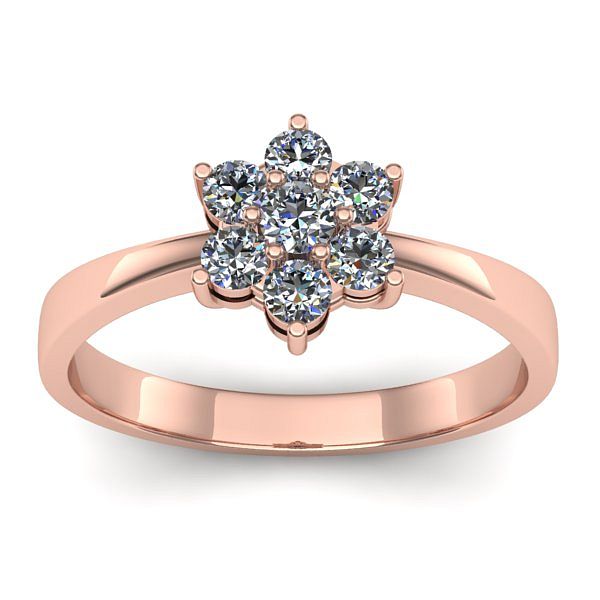 Inel cu diamant rotund