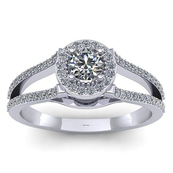 Inel cu diamant rotund