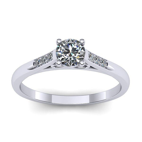 Inel cu diamant rotund