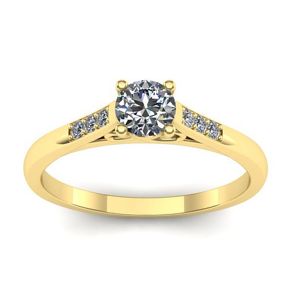 Inel logodna cu diamant rotund