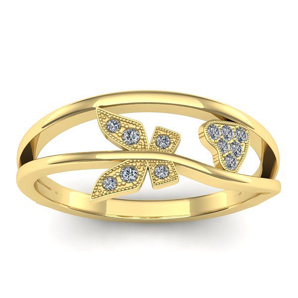 Inel cu diamant rotund
