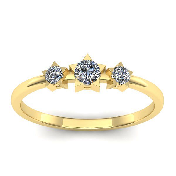 Inel cu diamant rotund