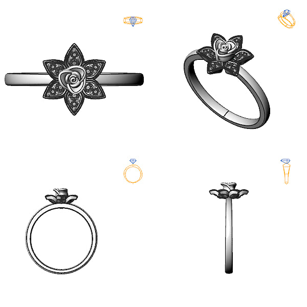 Inel logodna halo cu diamant