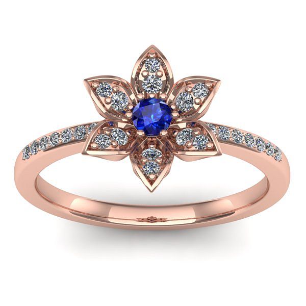 Inel cu safir rotund
