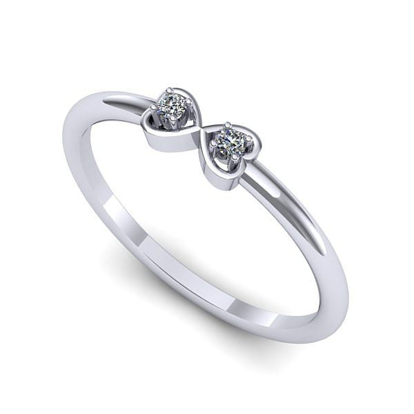 Inel de logodna din aur alb cu diamant