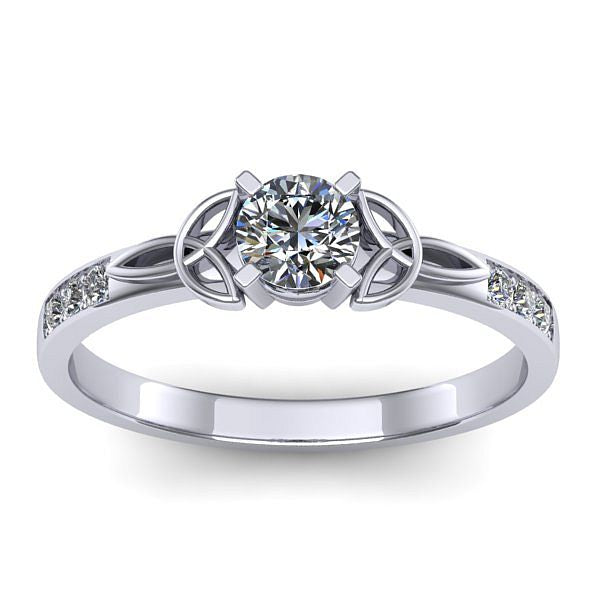 Inel logodna cu diamant rotund