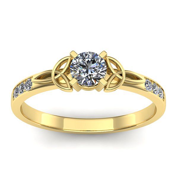 Inel de logodna cu diamant rotund