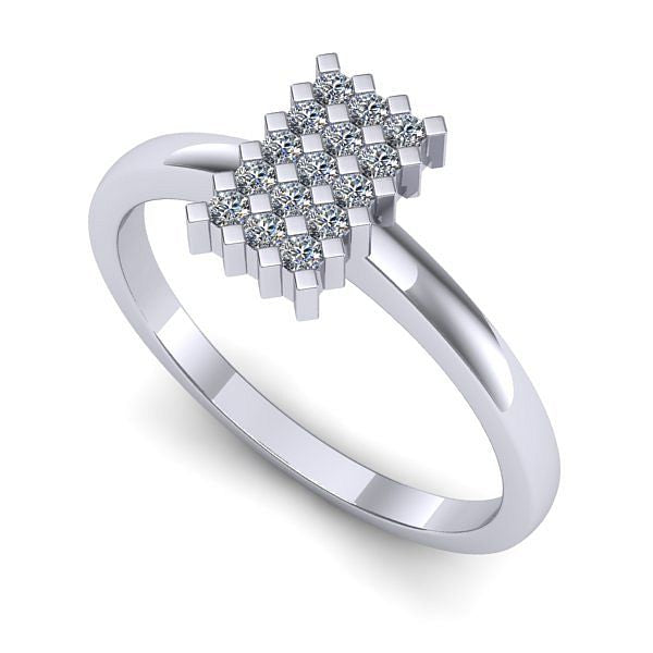 Inel logodna din aur alb cu diamant