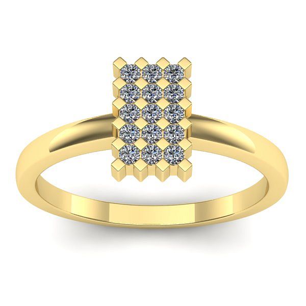 Inel cu diamant rotund