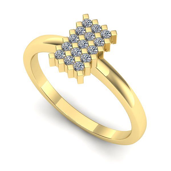 Inel din aur galben cu diamant