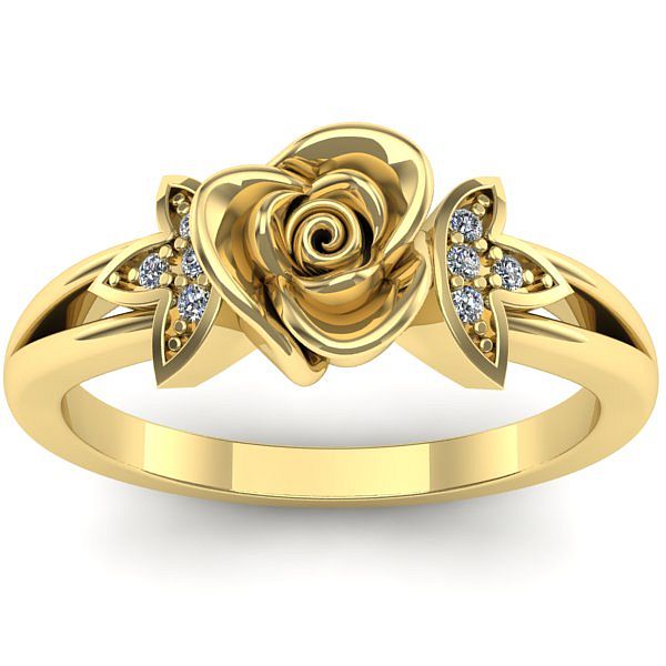 Inel cu diamant rotund
