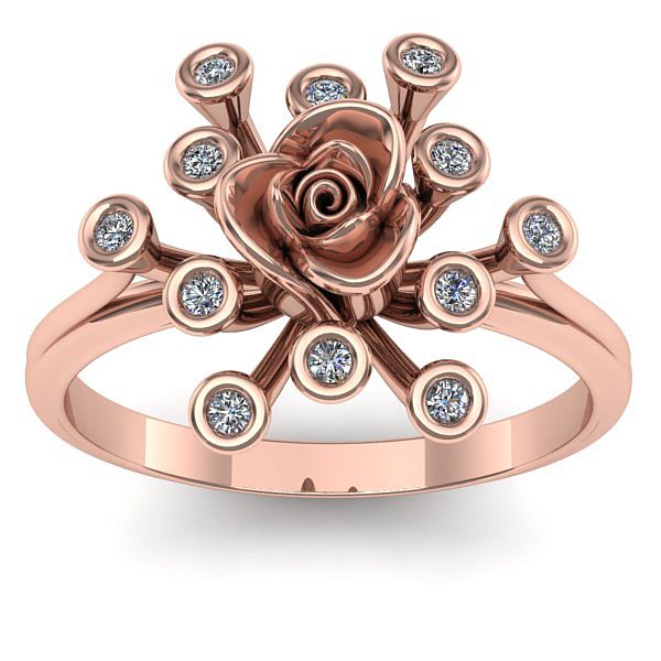 Inel de logodna cu diamant rotund