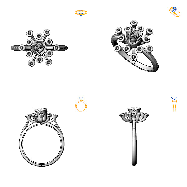 Inel halo cu diamant