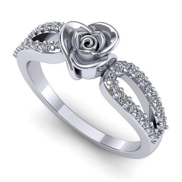 Inel din aur alb cu diamant