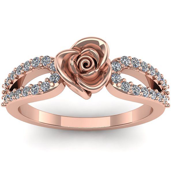 Inel de logodna cu diamant rotund