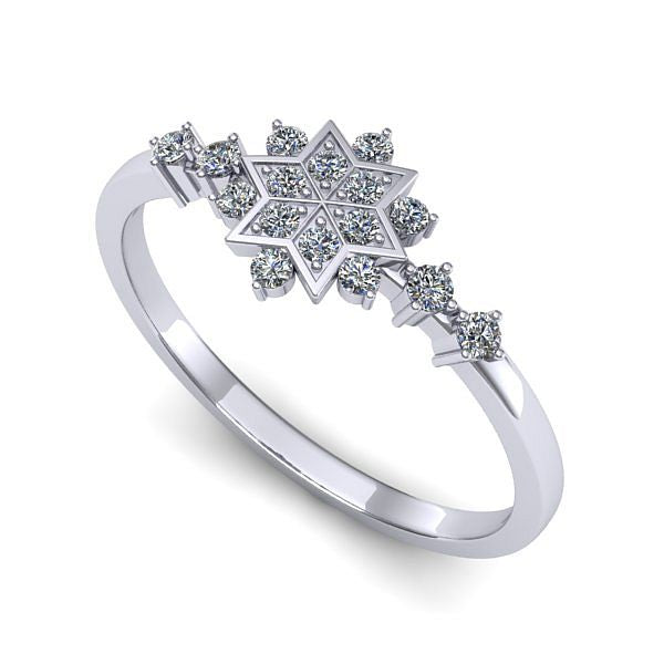 Inel de logodna din aur alb cu diamant