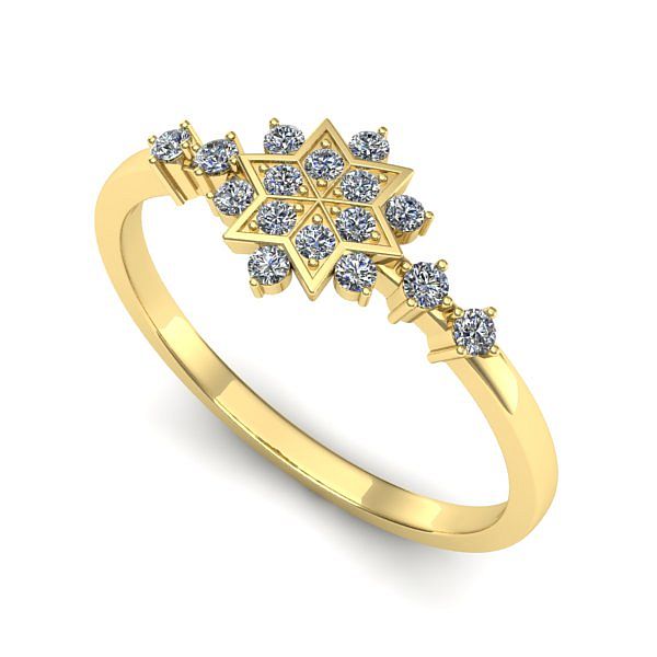 Inel de logodna din aur galben cu diamant